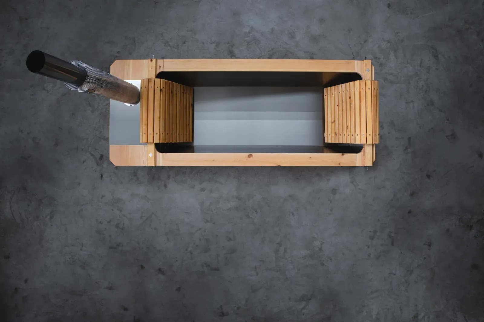 Brennraum der Outdoor-Badewanne